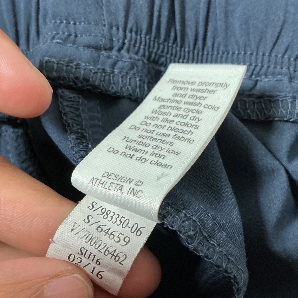 Athleta La Viva Pants Navy Blue Travel Hiking 983350 SU16 Womens M Granola Girl - Picture 6 of 8